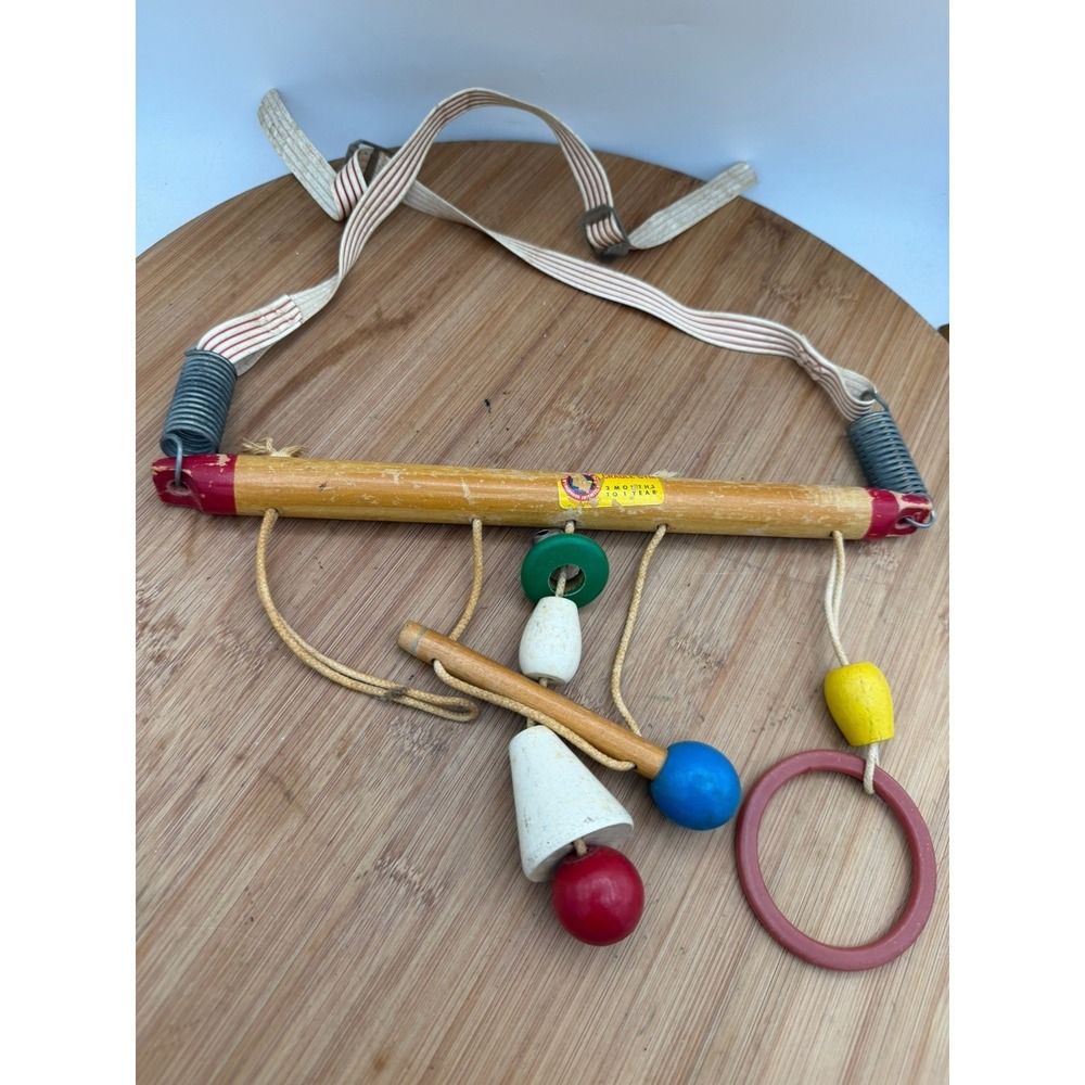 Vintage‎ Wooden "Cradle Gym" Baby Crib Mobile Toy (1940s-1950s) crafting